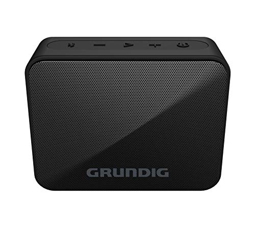 GRUNDIG Solo+ Black - Bluetooth Lautsprecher, Soundbox, 3.5 W RMS Leistung, 30 Meter Reichweite, mehr als 20 Stdn. Spielzeit, Bluetooth 5.3, Spritzwassergeschütztes Gehäuse (IPX5), Schwarz von GRUNDIG