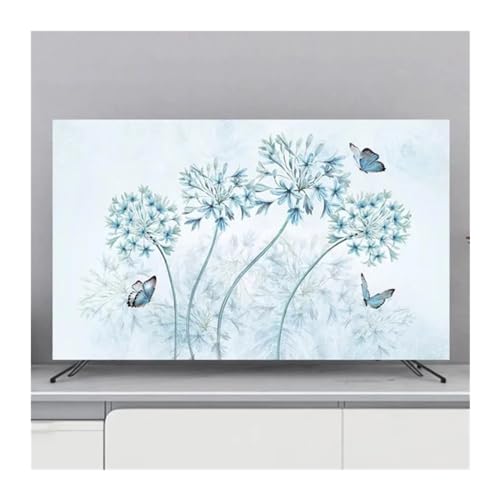 GSJNHY TV-Abdeckungen, TV-Abdeckung, Staubschutz, zum Aufhängen, für Zuhause, universelle Blumendekoration, einfach für den Außenbereich (B,58-60 Zoll, 140 x 85 cm) von GSJNHY