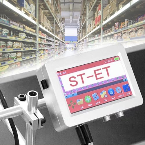 Online-Industrie-Tintenstrahlcodierer, Batch-Codierer, automatische Codierung, Tintenstrahlcode, Barcode, Online-Codiermaschine, für Warenzeichen, Logos, Grafiken, Datumscodierer, Etiketten,12.7mm von GTANND