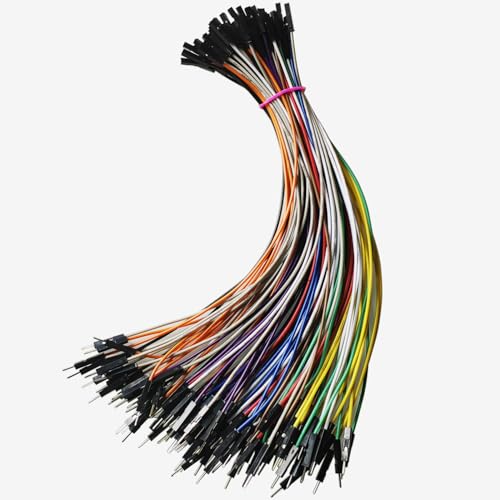 GTIWUNG 100 Stück Jumper Wire Kabel Steckbrücken, Steckbrett, 20cm Male-Female Cabel Steckbrücken 24AWG Drahtbrücken für Arduino und Raspberry Pi Breadboard, Zehn Farben, je 10 Stück GTIWUNG 100 Stück Jumper Wire Kabel Steckbrücken, Steckbrett, 20cm Male-Female Cabel Steckbrücken 24AWG Drahtbrücken für Arduino und Raspberry Pi Breadboard, Zehn Farben, je 10 Stück von GTIWUNG