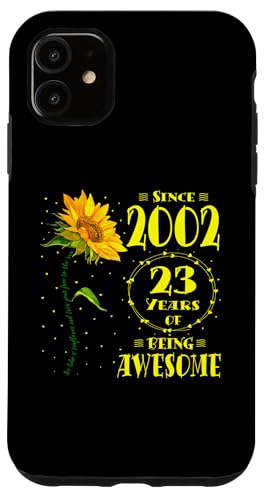 Hülle für iPhone 11 23. Geburtstag Awesome 23 Year-Old Sunflower Lovers Born 2002 von GTee Vintage 23rd Birthday Version 2025