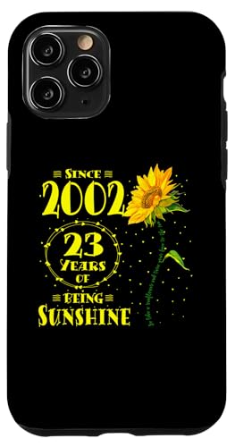 Hülle für iPhone 11 Pro 23. Geburtstag 23 Years of Sunshine Sunflower Lover Born 2002 von GTee Vintage 23rd Birthday Version 2025