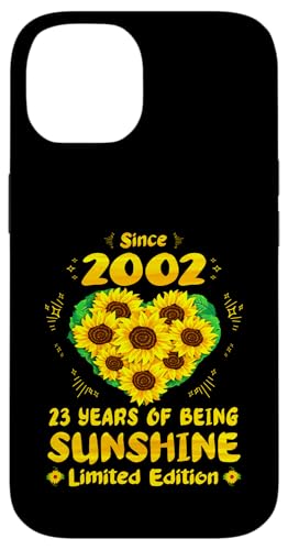 Hülle für iPhone 14 23. Geburtstag 23 Years Of Sunshine Sunflower Lover Born 2002 von GTee Vintage 23rd Birthday Version 2025