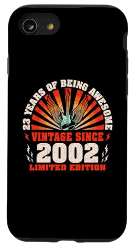 Hülle für iPhone SE (2020) / 7 / 8 23. Geburtstag 23 Jahre alte Gitarristen Gitarrenliebhaber Geboren 2002 von GTee Vintage 23rd Birthday Version 2025