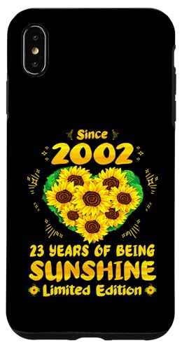 Hülle für iPhone XS Max 23. Geburtstag 23 Years Of Sunshine Sunflower Lover Born 2002 von GTee Vintage 23rd Birthday Version 2025