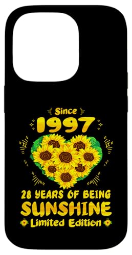 Hülle für iPhone 14 Pro 28. Geburtstag: 28 Jahre Sunshine Sunflower Lover, geboren 1997 von GTee Vintage 28th Birthday Version 2025