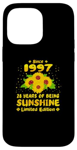 Hülle für iPhone 14 Pro Max 28. Geburtstag: 28 Jahre Sunshine Sunflower Lover, geboren 1997 von GTee Vintage 28th Birthday Version 2025