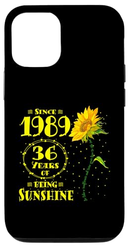 Hülle für iPhone 12/12 Pro 36. Geburtstag 36 Jahre Sunshine Sunflower Lover Geboren 1989 von GTee Vintage 36th Birthday Version 2025