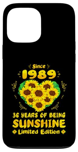 Hülle für iPhone 13 Pro Max 36. Geburtstag 36 Jahre Sunshine Sunflower Lover, geboren 1989 von GTee Vintage 36th Birthday Version 2025