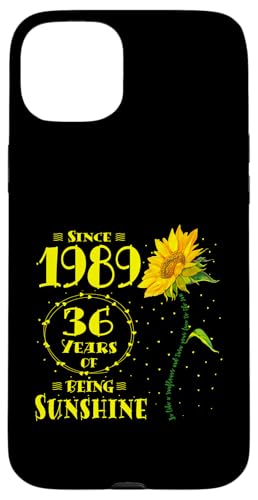 Hülle für iPhone 15 Plus 36. Geburtstag 36 Jahre Sunshine Sunflower Lover Geboren 1989 von GTee Vintage 36th Birthday Version 2025