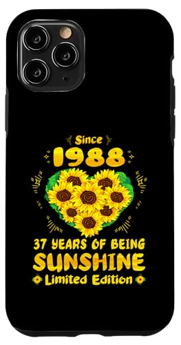 Hülle für iPhone 11 Pro 37. Geburtstag: 37 Jahre Sunshine Sunflower Lover, geboren 1988 von GTee Vintage 37th Birthday Version 2025