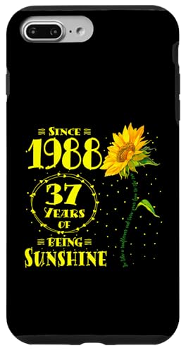 Hülle für iPhone 7 Plus/8 Plus 37. Geburtstag 37 Jahre Sunshine Sunflower Lover, geboren 1988 von GTee Vintage 37th Birthday Version 2025