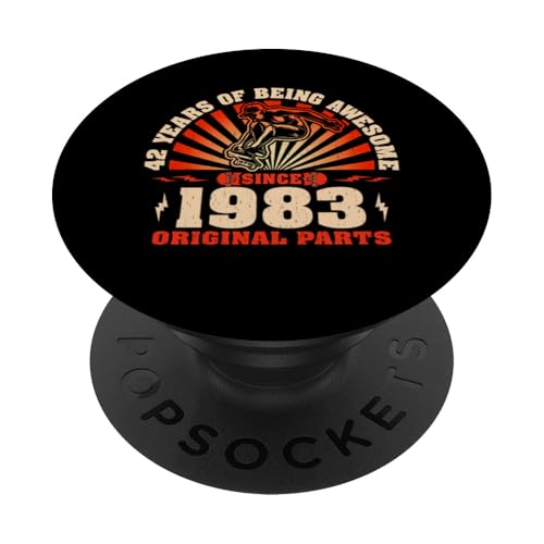 42. Geburtstag, 42 Jahre alte Skateboarder, Skater, geboren im Jahr 1983 PopSockets Klebender PopGrip von GTee Vintage 42nd Birthday Version 2025