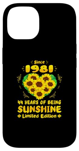 Hülle für iPhone 14 44. Geburtstag: 44 Jahre Sunshine Sunflower Lover, geboren 1981 von GTee Vintage 44th Birthday Version 2025