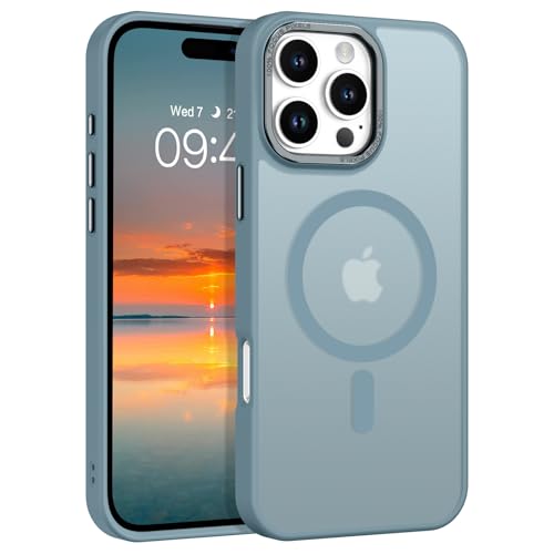 GUAGUA Magnetisch Hülle für iPhone 11 Pro Max Handyhülle [Kompatibel mit MagSafe] Stoßfest Matt Schutzhülle Durchscheinende Rückseite Dünn Phone Case Cove für iPhone 11 Pro Max (6,5 Zoll) Graublau von GUAGUA