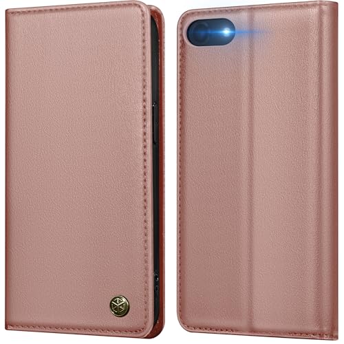 GUCASBE Handyhülle für iPhone SE 2020/2022 Hülle iPhone 7 / iPhone 8 Hülle Premium Lederhülle RFID Schutzhülle Magnet Kartenfach Ständer Brieftasche Klapphülle für iPhone 8/7/SE Hülle - Rosa von GUCASBE