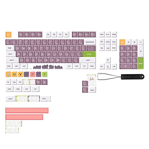 GUIJIALY 135-Tasten-PBT-Tastenkappe, XDA-Kugelkappe, 7U, Leertaste, geteilte Leertaste, fünfseitige Sublimationstaste für mechanische Tastatur von GUIJIALY