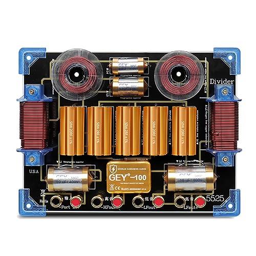 GUIJIALY Audio-Frequenzteiler, 2000 W, Zwei-Wege-Lautsprecher, Crossover, 38,1 cm, Bühnenleistung, hohe Leistung, Frequenzteiler, einfach zu bedienen von GUIJIALY