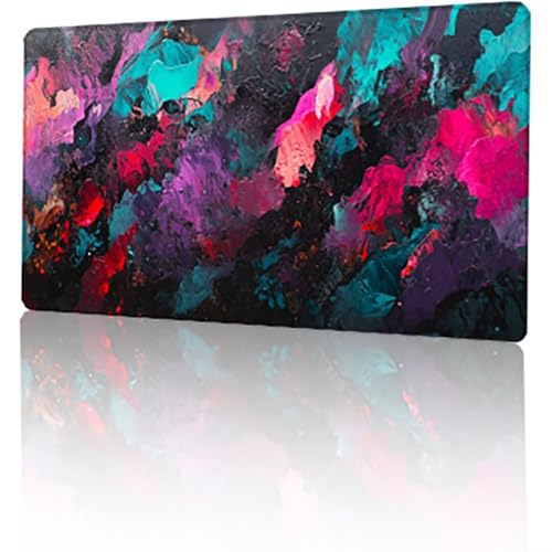 Gaming Mauspad Farbe Mousepad XXL 1000 x 500 x 3 mm, Abstrakt Mausepad Groß mit rutschfeste Gummibasis, Vernähte Kanten Desk Mat für PC Home Office, Verbessert Präzision und Geschwindigkeit T-2126 von GUKUGEKO