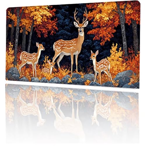 REH Mauspad, Gelb Gaming Mauspad XXL 160 x 80 cm Mousepad, rutschfeste Gummibasis Schreibtischunterlage, Vernähte Kanten Mauspad Groß, Wasserdicht Mauspad für Geschenk PC Home Office Geschenk T-72 von GUKUGEKO