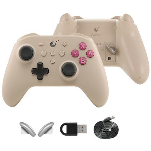 GuliKit KK3 Pro Wireless Controller für Switch OLED, Bluetooth Controller für PC, Hall Joysticks/Trigger, 1000Hz Polling Rate, Maglev/Rotor/HD Vibration, Hyperlink Adapter von GULIkit