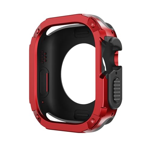 GUMMMY Uhrengehäuse für Apple Watch Ultra Cover 49mm 40mm 41mm 44mm 45mm 42mm 38mm Rutschfeste iWatch Series 9 8 7 6 5 4 SE 3 2, 42/44/45/49mm, Red, Achate von GUMMMY