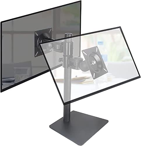 Universal-TV-Ständer, multifunktionaler Dual-Screen-Tisch-TV-Ständer, vollbewegliche TV-Ständerhalterung mit kaltgewalztem Stahlsockel, 180° horizontale Drehung, passend für 30,5-61 cm (12-24 Zoll Universal-TV-Ständer, multifunktionaler Dual-Screen-Tisch-TV-Ständer, vollbewegliche TV-Ständerhalterung mit kaltgewalztem Stahlsockel, 180° horizontale Drehung, passend für 30,5-61 cm (12-24 Zoll von GUOWENHA