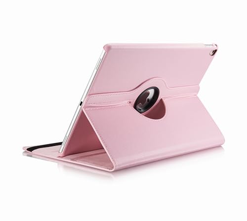 GUPENAA Drehbare Hülle für iPad Pro 12,9 Zoll 2017/2015 (2. und 1. Generation), 360 Grad Drehbare Standschutzhülle, Auto Sleep/Wake,Rosa von GUPENAA