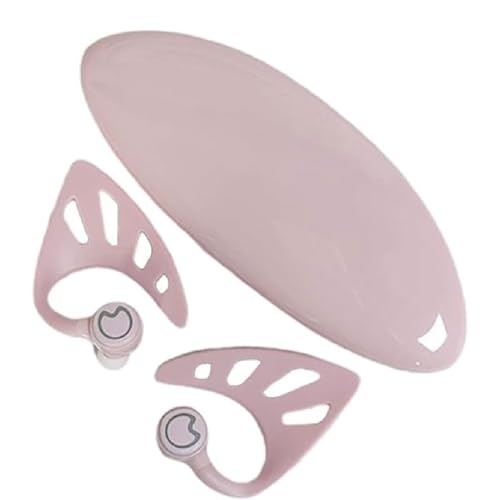 Elf Headphones, Elf Ear Headphones, Elf Headphones Wireless, Elfen-Ohr-Kopfhörer, Kabellose Bluetooth 5.0-Kopfhörer, Dual-Mikrofon-Rauschunterdrückung, Elfen-In-Ear-Ohrhörer mit Ladehülle (Pink) von GUSHE