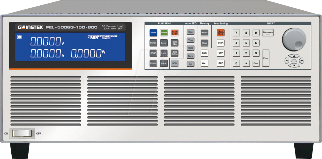 PEL-5006G-15-60 - Elektronische Last 6000 W, 600 A, 150 V, GPIB, RS232, USB, LAN von GW-INSTEK