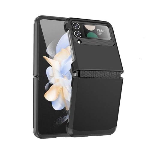 Hülle für Samsung Galaxy Z Flip4 Z Flip3 Scharnierschutz Handyhülle für Z Flip 4, Schwarz, für Samsung Galaxy Z Flip 3 von GXZJFC