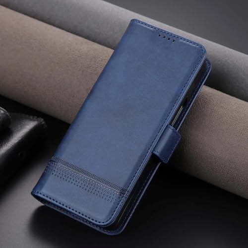 Leder-Brieftaschen-Handyhülle für Samsung Galaxy Z Fold 6 5 4 3 Fold6 5 Fold4 Fold3 5G Kartenhalter Ständer Rückseite, Blau, Für Samsung Galaxy Z Fold5 von GXZJFC