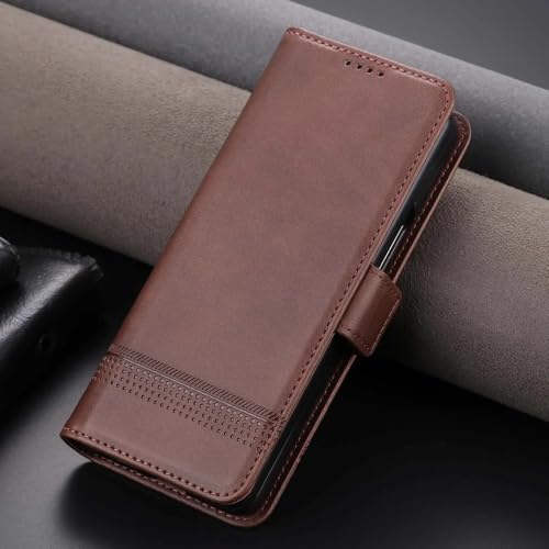 Leder-Brieftaschen-Handyhülle für Samsung Galaxy Z Fold 6 5 4 3 Fold6 5 Fold4 Fold3 5G Kartenhalter Ständer Rückseite, braun, für Samsung Galaxy Z Fold6 von GXZJFC