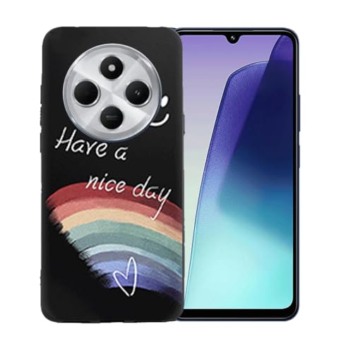 GYDQQKJ Anti-Fall Schutzhülle für Redmi A4 5G Hülle, Weiche Handytasche Schwarz TPU Handyhülle Silikon Tasche Schale rutschfest Case Cover für Redmi A4 5G (6.70") - LLM44 von GYDQQKJ