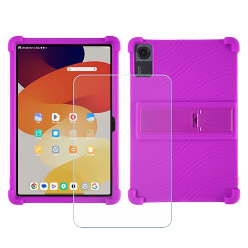 GYDQQKJ Displayschutz + Hülle für Honor Tab Z6,Lila Cover TPU Handyhülle Silikon Tasche Case Schutzhülle - HD Schutzfolie Anti-Fall Disschutzfolie (11.50") - Lila von GYDQQKJ