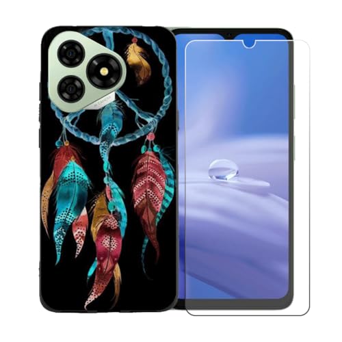 GYDQQKJ Displayschutz + Hülle für Ulefone Note 19,Schwarz Cover TPU Handyhülle Silikon Tasche Case Schutzhülle - HD Schutzfolie Anti-Fall Displayschutz für (6.56") - BST3 von GYDQQKJ