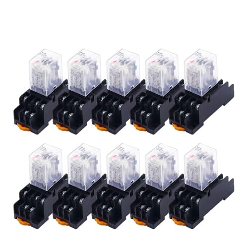 10Set HH53P MY3NJ Relay MY3 11-Pin AC24V/DC12V/DC24V/DC110V/AC220V Coil Purpose Intermediate Electromagnetic GYEWRIVMO(AC,12V) von GYEWRIVMO