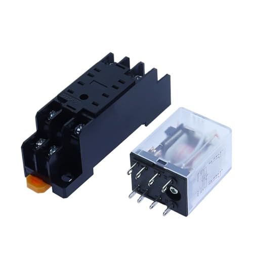 1Set Power Relay Coil Purpose Relay MY2 DPDT MY2NJ Relais DC 12v/24v AC 110v/220v Relay Switch With Socket Base GYEWRIVMO(DC,24V) von GYEWRIVMO