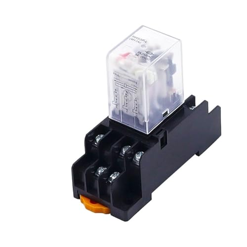 1set MY3 HH53P MY3NJ Coil Power Relay 11pin 3NO 3NC LED Lamp 5A AC 110V 220V with Socket 12V 24V Frosted Cover GYEWRIVMO(AC 220V) von GYEWRIVMO