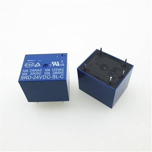 24V relay SRD-24VDC-SL-C SRD24VDCSLC SRD-24VDC 24VDC DC24V 24V 10A 250VAC DIP5 GYEWRIVMO(100PCS) von GYEWRIVMO