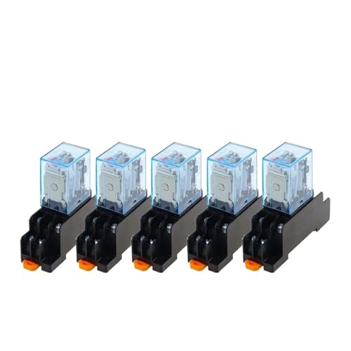 5 sets MY2NJ HH52P DC 12V 24V 36V 48V 1100V 220V Relay Electromagnetic Relay 8 Pins DPDT 5A with PYF08A Socket Base GYEWRIVMO(DC,12V) von GYEWRIVMO