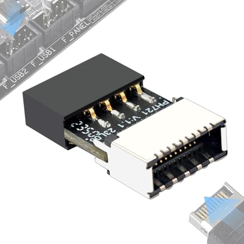 -Motherboard-Adapter, USB 2.0-Motherboard-Adapter,USB 2.0-Adapter 9-poliges Gehäuse-Motherboard - Verlängerungsadapter-Stecker auf Typ-E-Buchse, Hochgeschwindigkeitskonverter-Typ-C-Buchse von GZBMEZS