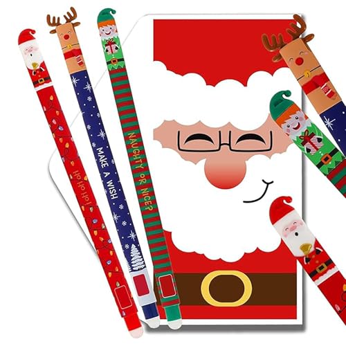 GZSRTT Radierbare Gelstifte Weihnachten,Neue Stifte 2024 Weihnachten Wasserfeste Radierbares Stiftset Radierbarer Stift Stift Blaue Tinte Weihnachts Gelschreiber Stifte Koala Radierbare Stifte Set,Wei von GZSRTT