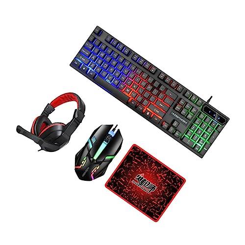 Gadpiparty 1 Satz 104 Maustaste gesetzt Wired Mouse spieleset Gamer Mouse Gaming Keyboard Gaming Earphones gamingmaus Gaming-Headset Rechner einstellen Maus und Tastatur Klaviatur Mauspad Abs von Gadpiparty