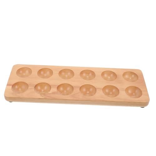 Gadpiparty Eierablage egg tray eier behälter Eierhalterung eier kühlschrank Eierspender für Kühlschrank Eierhalter für den Kühlschrank Halter für frische Eier Eierschale aus Holz hölzern von Gadpiparty