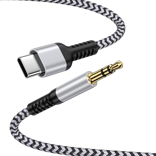 USB C auf Aux Kabel 1M, Aux Kabel USB C für iPhone 16/15 Pro Max, USB C auf Klinke Kabel 3.5mm Aux Adapter Audio Kabel für Galaxy S24/S23/S22, iPad Pro, Pixel, Huawei P40, Kopfhörer, Auto-Lautsprecher von Gaef