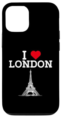 Hülle für iPhone 12/12 Pro I Love London Funny Eiffel Tower Prank Gag Joke Prankster von Gagster