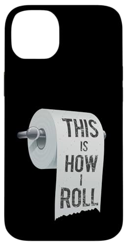 Hülle für iPhone 14 Plus This How I Roll Funny Prank Toilet Paper Gag Joke Prankster von Gagster