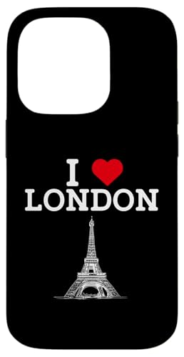 Hülle für iPhone 14 Pro I Love London Funny Eiffel Tower Prank Gag Joke Prankster von Gagster