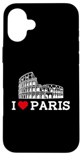 Hülle für iPhone 16 Plus Funny I Love Paris Prank Humor Colosseum Gag Joke Novelty von Gagster